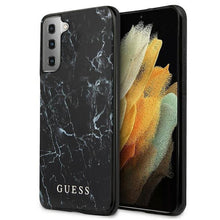 Заредете изображение във визуализатора на галерията – Оригинален гръб GUESS за SAMSUNG S21 Plus GUHCS21MPCUMABK (Marble) черен
