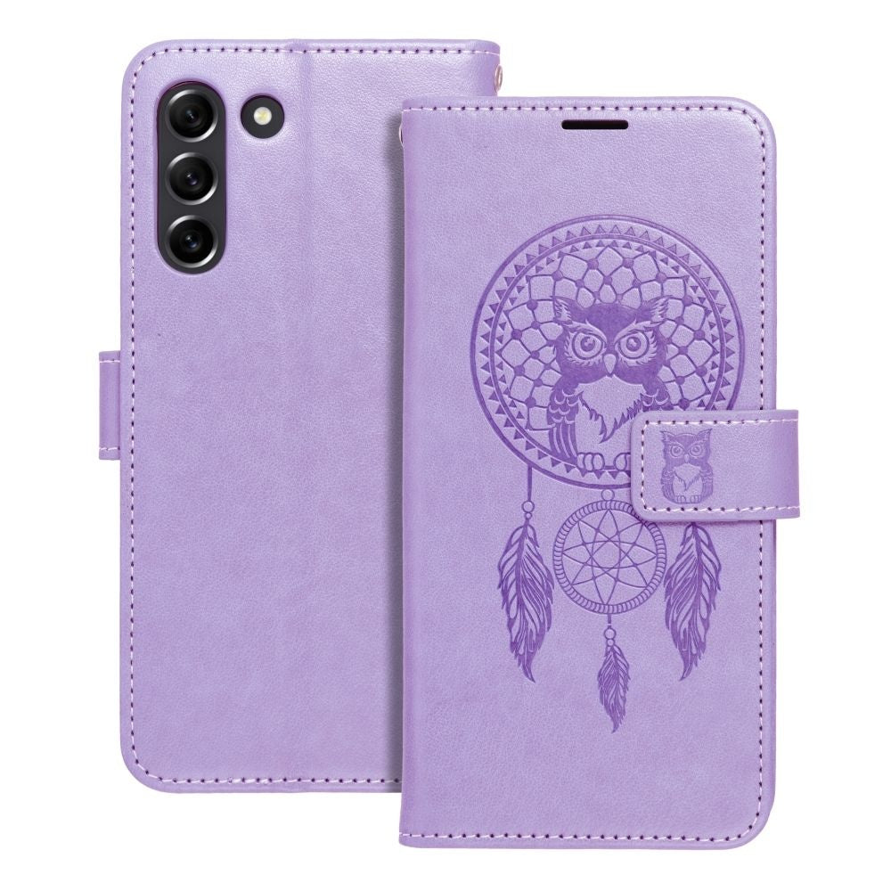 Калъф тип книга MEZZO за SAMSUNG S21 FE dreamcatcher лилав