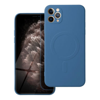 Гръб SILICONE MAG COVER съвместим с MagSafe за IPHONE 11 Pro Max син