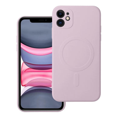 Гръб SILICONE MAG COVER съвместим с MagSafe за IPHONE 11 розов