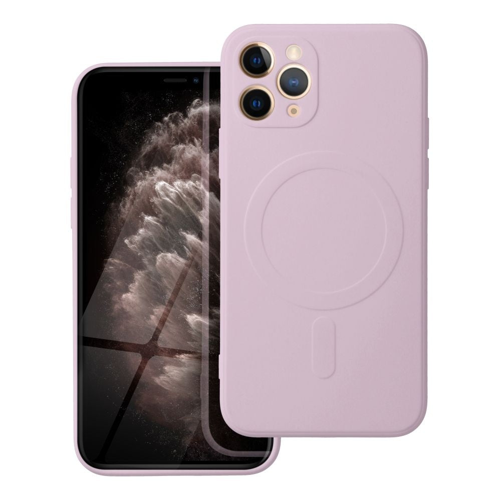 Гръб SILICONE MAG COVER съвместим с MagSafe за IPHONE 11 Pro розов