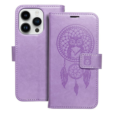 Калъф тип книга MEZZO за IPHONE 14 Pro dreamcatcher лилав