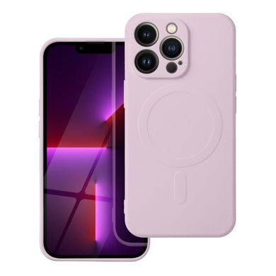 Гръб SILICONE MAG COVER съвместим с MagSafe за IPHONE 13 Pro розов