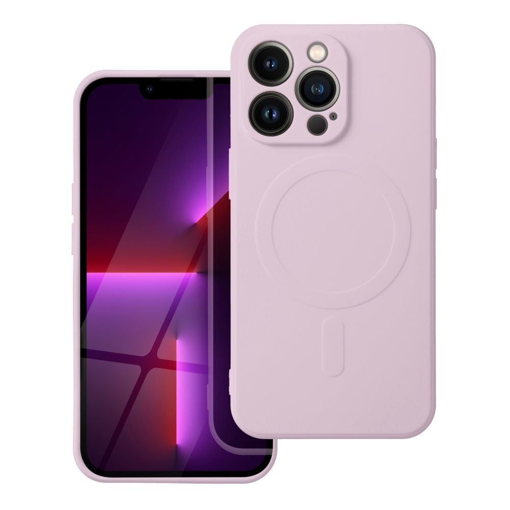Гръб SILICONE MAG COVER съвместим с MagSafe за IPHONE 13 Pro розов