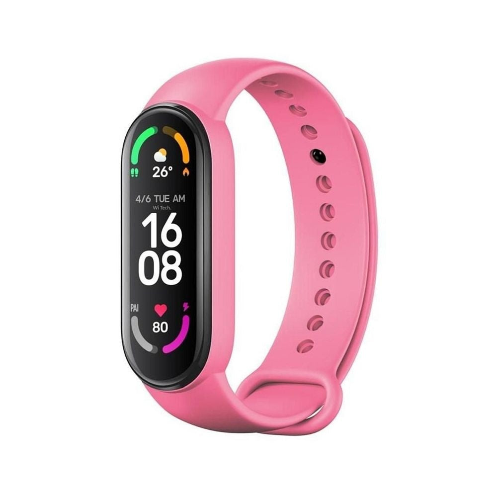 Силиконова каишка за XIAOMI Mi Band 5 / 6 / 7 розова (06)