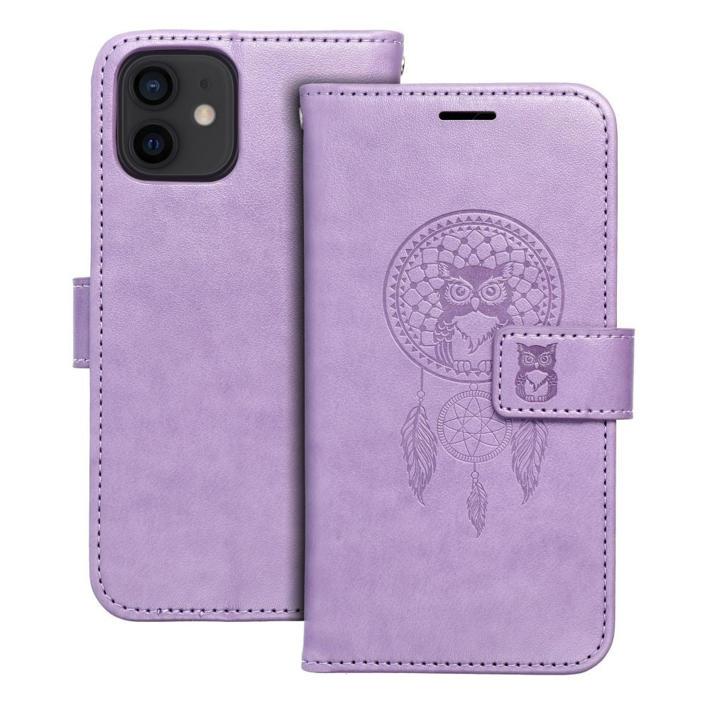 Калъф тип книга MEZZO за IPHONE 12 / 12 Pro dreamcatcher лилав