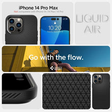 Заредете изображение във визуализатора на галерията – SPIGEN LIQUID AIR калъф за IPHONE 14 Pro Max matte черен

