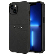 Заредете изображение във визуализатора на галерията – Оригинален гръб GUESS за IPHONE 14 Plus GUHCP14MPSASBBK (Saffiano With Metal Logo) черен

