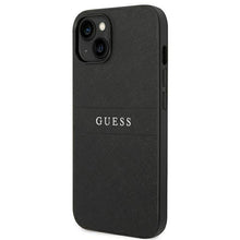 Заредете изображение във визуализатора на галерията – Оригинален гръб GUESS за IPHONE 14 Plus GUHCP14MPSASBBK (Saffiano With Metal Logo) черен
