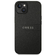 Заредете изображение във визуализатора на галерията – Оригинален гръб GUESS за IPHONE 14 Plus GUHCP14MPSASBBK (Saffiano With Metal Logo) черен
