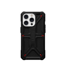 Заредете изображение във визуализатора на галерията – Гръб UAG Urban Armor Gear MONARCH за IPHONE 14 Pro kevlar черен
