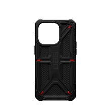 Заредете изображение във визуализатора на галерията – Гръб UAG Urban Armor Gear MONARCH за IPHONE 14 Pro kevlar черен
