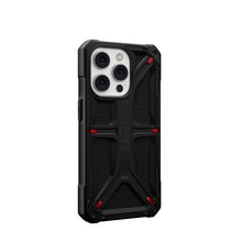 Заредете изображение във визуализатора на галерията – Гръб UAG Urban Armor Gear MONARCH за IPHONE 14 Pro kevlar черен
