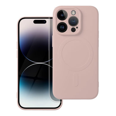 Гръб SILICONE MAG COVER съвместим с MagSafe за IPHONE 14 Pro розов