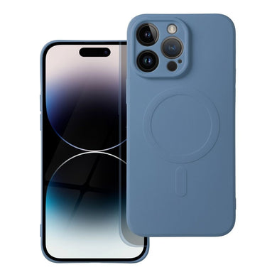 Гръб SILICONE MAG COVER съвместим с MagSafe за IPHONE 14 Pro Max син