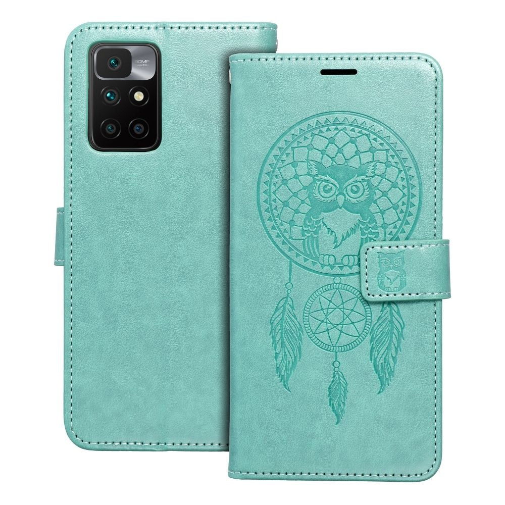 Калъф тип книга MEZZO за XIAOMI Redmi 10 / 10 2022 dreamcatcher зелен