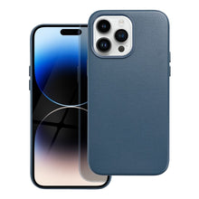 Заредете изображение във визуализатора на галерията – Гръб LEATHER MAG COVER за IPHONE 14 Pro Max indigo син
