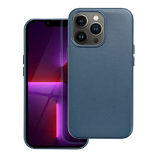 Заредете изображение във визуализатора на галерията – Гръб LEATHER MAG COVER за IPHONE 13 Pro indigo син
