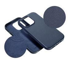 Заредете изображение във визуализатора на галерията – Гръб LEATHER MAG COVER за IPHONE 13 Pro indigo син
