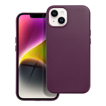 Заредете изображение във визуализатора на галерията – Гръб LEATHER MAG COVER за IPHONE 14 dark виолетов
