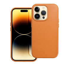 Заредете изображение във визуализатора на галерията – Гръб LEATHER MAG COVER за IPHONE 14 Pro оранжев
