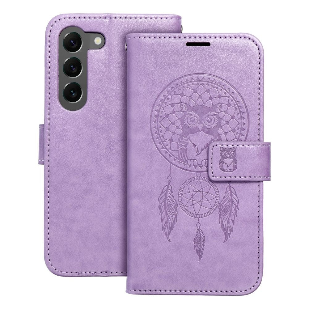 Калъф тип книга MEZZO за SAMSUNG S23 dreamcatcher лилав