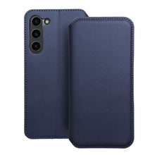 Заредете изображение във визуализатора на галерията – Калъф тип книга DUAL POCKET за SAMSUNG S23 тъмно син
