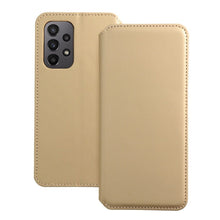 Заредете изображение във визуализатора на галерията – Калъф тип книга DUAL POCKET за SAMSUNG A23 5G златист
