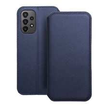 Заредете изображение във визуализатора на галерията – Калъф тип книга DUAL POCKET за SAMSUNG A23 5G тъмно син
