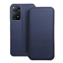 Заредете изображение във визуализатора на галерията – Калъф тип книга DUAL POCKET за XIAOMI Redmi Note 11 Pro / 11 Pro 5G тъмно син
