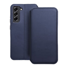 Заредете изображение във визуализатора на галерията – Калъф тип книга DUAL POCKET за SAMSUNG S21 FE тъмно син
