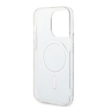 Заредете изображение във визуализатора на галерията – Комплект GUESS за IPHONE 14 Pro compatible with MagSafe GUBPP14LH4EACSB (Bundle Pack / Case + Charger / 4G) златист син
