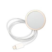 Заредете изображение във визуализатора на галерията – Комплект GUESS за IPHONE 14 Pro compatible with MagSafe GUBPP14LH4EACSB (Bundle Pack / Case + Charger / 4G) златист син
