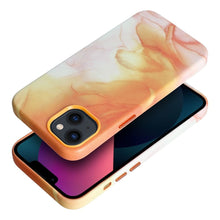 Заредете изображение във визуализатора на галерията – Гръб LEATHER MAG COVER за IPHONE 13 оранжев splash
