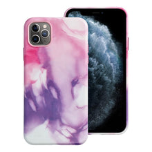 Заредете изображение във визуализатора на галерията – Гръб LEATHER MAG COVER за IPHONE 11 Pro Max лилав splash
