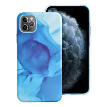Заредете изображение във визуализатора на галерията – Гръб LEATHER MAG COVER за IPHONE 11 Pro Max син splash
