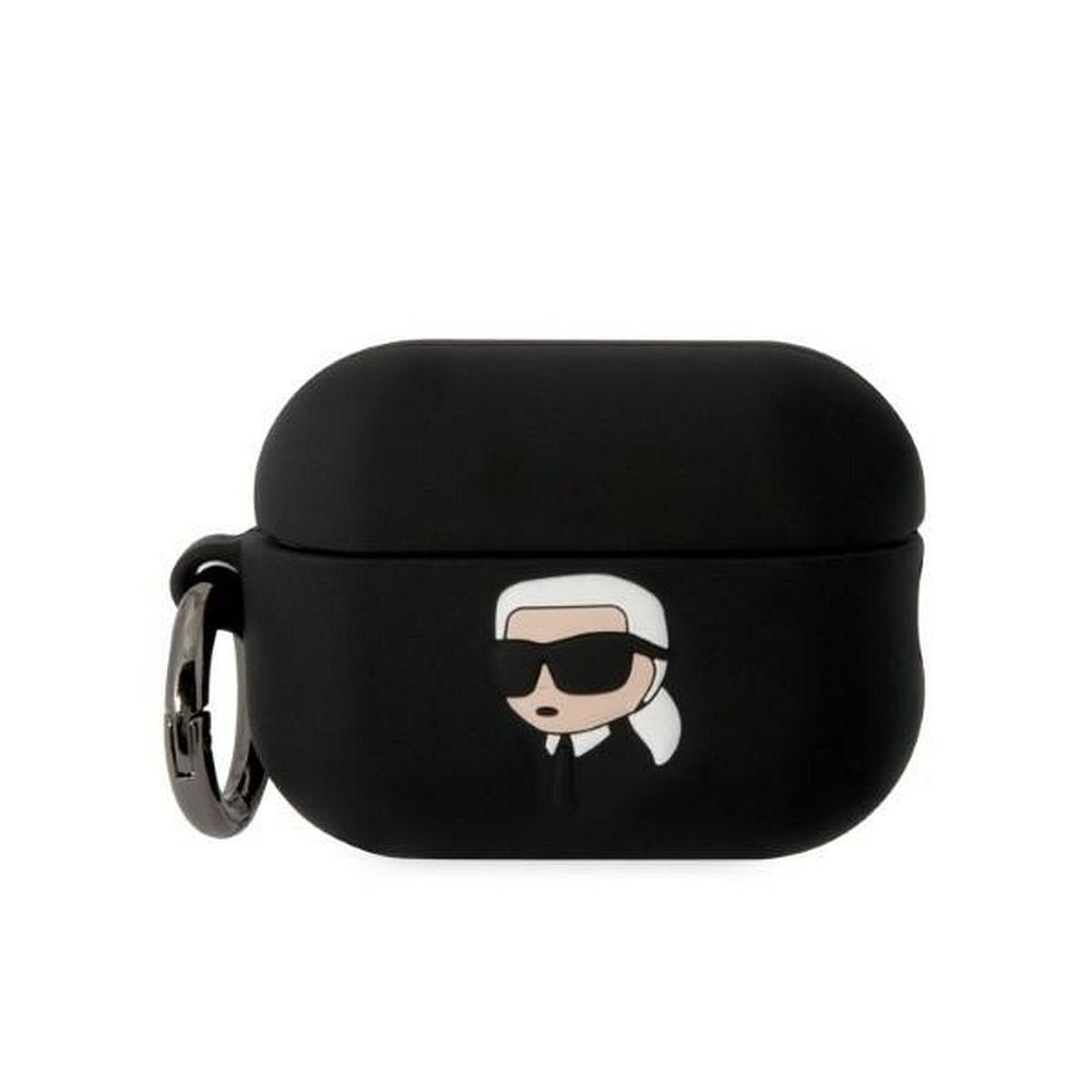 Оригинален калъф KARL LAGERFELD за APPLE Airpods 2 KLAP2RUNIKK (3D Sil NFT Karl) черен