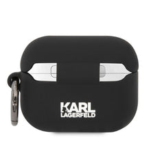 Заредете изображение във визуализатора на галерията – Оригинален калъф KARL LAGERFELD за APPLE Airpods Pro KLAPRUNCHK (3D Sil NFT Choupette) черен
