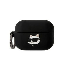 Заредете изображение във визуализатора на галерията – Оригинален калъф KARL LAGERFELD за APPLE Airpods 2 KLAP2RUNCHK (3D Sil NFT Choupette) черен
