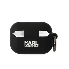 Заредете изображение във визуализатора на галерията – Оригинален калъф KARL LAGERFELD за APPLE Airpods 2 KLAP2RUNCHK (3D Sil NFT Choupette) черен

