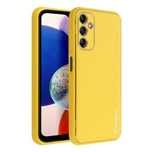 Заредете изображение във визуализатора на галерията – Гръб LEATHER за SAMSUNG A14 5G / A14 4G жълт
