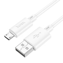 Заредете изображение във визуализатора на галерията – Кабел Hoco USB A to Micro USB 2,4A X88 1 m бял
