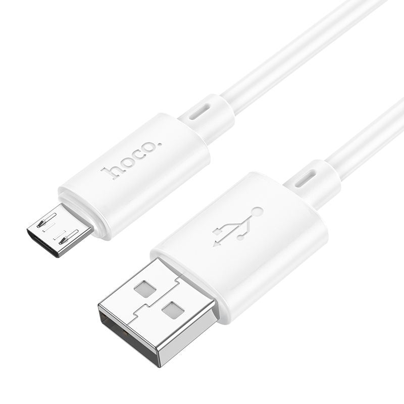 Кабел Hoco USB A to Micro USB 2,4A X88 1 m бял