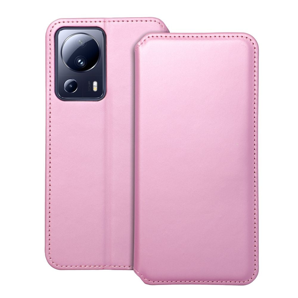 Калъф тип книга DUAL POCKET за XIAOMI 13 LITE light розов