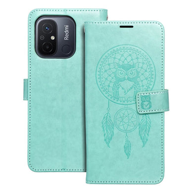 Калъф тип книга MEZZO за XIAOMI Redmi 12C dreamcatcher зелен