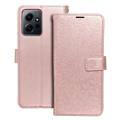 Калъф тип книга MEZZO за XIAOMI Redmi Note 12 5G mandala розов златист