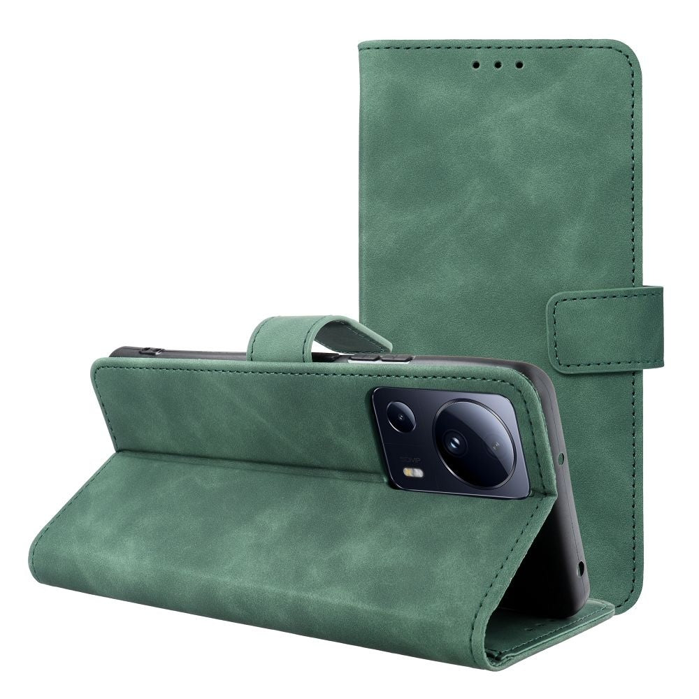Калъф тип книга TENDER за XIAOMI 13 Lite зелен
