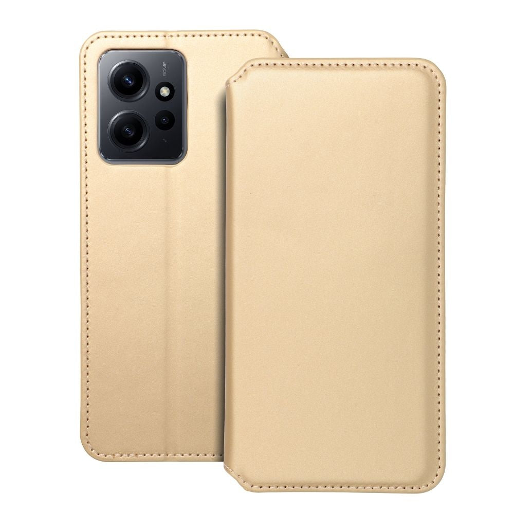 Калъф тип книга DUAL POCKET за XIAOMI Redmi Note 12 4G златист