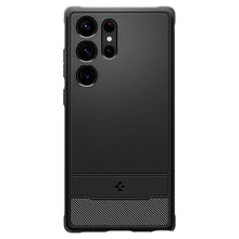 Заредете изображение във визуализатора на галерията – Оригинален гръб SPIGEN RUGGED Гръб ARMOR за SAMSUNG S23 Ultra matte черен
