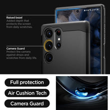 Заредете изображение във визуализатора на галерията – Оригинален гръб SPIGEN TOUGH ARMOR for SAMSUNG S23 Ultra черен
